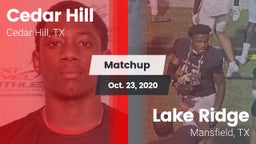 Matchup: Cedar Hill High vs. Lake Ridge  2020