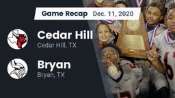 Recap: Cedar Hill  vs. Bryan  2020