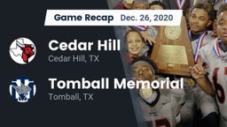 Recap: Cedar Hill  vs. Tomball Memorial  2020