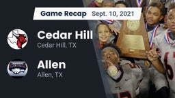 Recap: Cedar Hill  vs. Allen  2021