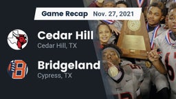 Recap: Cedar Hill  vs. Bridgeland  2021