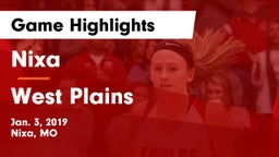 Nixa  vs West Plains  Game Highlights - Jan. 3, 2019