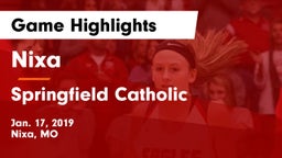 Nixa  vs Springfield Catholic  Game Highlights - Jan. 17, 2019