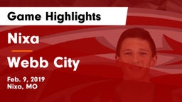 Nixa  vs Webb City  Game Highlights - Feb. 9, 2019