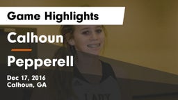 Calhoun  vs Pepperell  Game Highlights - Dec 17, 2016