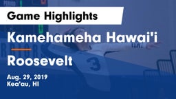 Kamehameha Hawai'i  vs Roosevelt Game Highlights - Aug. 29, 2019