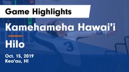 Kamehameha Hawai'i  vs Hilo  Game Highlights - Oct. 15, 2019