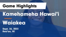 Kamehameha Hawai'i  vs Waiakea Game Highlights - Sept. 26, 2022