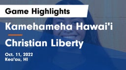 Kamehameha Hawai'i  vs Christian Liberty Game Highlights - Oct. 11, 2022