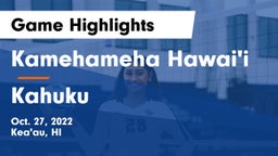 Kamehameha Hawai'i  vs Kahuku  Game Highlights - Oct. 27, 2022
