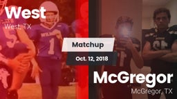 Matchup: West  vs. McGregor  2018