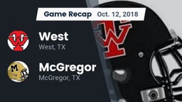 Recap: West  vs. McGregor  2018