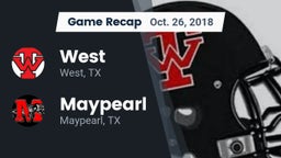 Recap: West  vs. Maypearl  2018