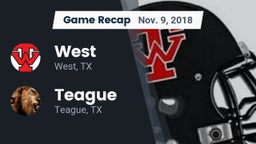 Recap: West  vs. Teague  2018
