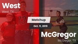 Matchup: West  vs. McGregor  2019