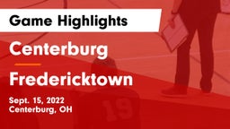 Centerburg  vs Fredericktown Game Highlights - Sept. 15, 2022