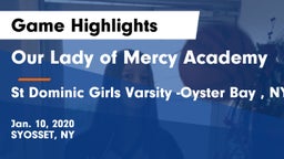 Our Lady of Mercy Academy vs St Dominic Girls Varsity -Oyster Bay , NY Game Highlights - Jan. 10, 2020