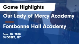 Our Lady of Mercy Academy vs Fontbonne Hall Academy Game Highlights - Jan. 20, 2020