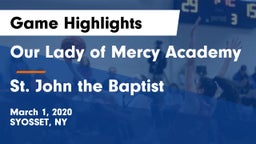 Our Lady of Mercy Academy vs St. John the Baptist  Game Highlights - March 1, 2020