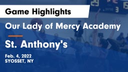 Our Lady of Mercy Academy vs St. Anthony's  Game Highlights - Feb. 4, 2022