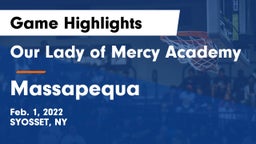 Our Lady of Mercy Academy vs Massapequa  Game Highlights - Feb. 1, 2022