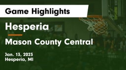 Hesperia  vs Mason County Central  Game Highlights - Jan. 13, 2023