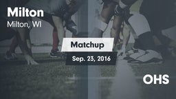 Matchup: Milton vs. OHS 2016
