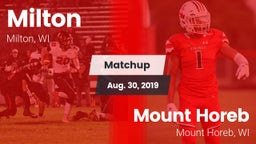Matchup: Milton vs. Mount Horeb  2019