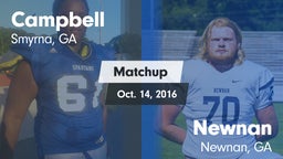 Matchup: Campbell  vs. Newnan  2016