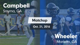 Matchup: Campbell  vs. Wheeler  2016