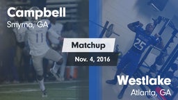 Matchup: Campbell  vs. Westlake  2016