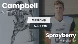 Matchup: Campbell  vs. Sprayberry  2017