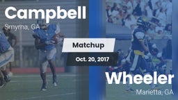 Matchup: Campbell  vs. Wheeler  2017