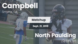 Matchup: Campbell  vs. North Paulding  2018