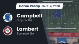 Recap: Campbell  vs. Lambert  2020