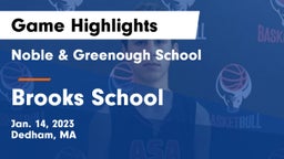 Noble & Greenough School vs Brooks School Game Highlights - Jan. 14, 2023