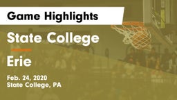 State College  vs Erie  Game Highlights - Feb. 24, 2020