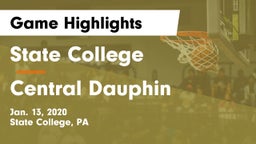 State College  vs Central Dauphin  Game Highlights - Jan. 13, 2020