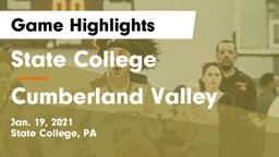 State College  vs Cumberland Valley  Game Highlights - Jan. 19, 2021