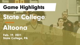 State College  vs Altoona  Game Highlights - Feb. 19, 2021