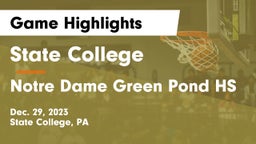 State College  vs Notre Dame Green Pond HS Game Highlights - Dec. 29, 2023