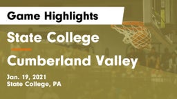 State College  vs Cumberland Valley  Game Highlights - Jan. 19, 2021