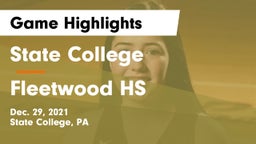 State College  vs Fleetwood HS Game Highlights - Dec. 29, 2021
