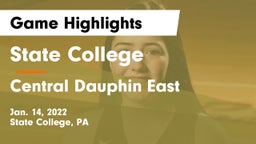 State College  vs Central Dauphin East  Game Highlights - Jan. 14, 2022
