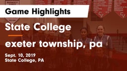 State College  vs exeter township, pa Game Highlights - Sept. 10, 2019