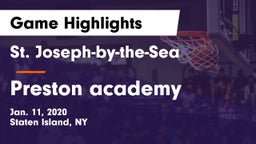 St. Joseph-by-the-Sea  vs Preston academy Game Highlights - Jan. 11, 2020