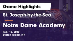 St. Joseph-by-the-Sea  vs Notre Dame Academy Game Highlights - Feb. 12, 2020