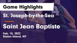 St. Joseph-by-the-Sea  vs Saint Jean Baptiste Game Highlights - Feb. 15, 2022