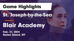 St. Joseph-by-the-Sea  vs Blair Academy Game Highlights - Feb. 21, 2024