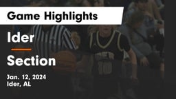 Ider  vs Section  Game Highlights - Jan. 12, 2024